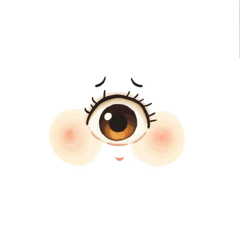 Picture story for the kanji 目, meaning eye