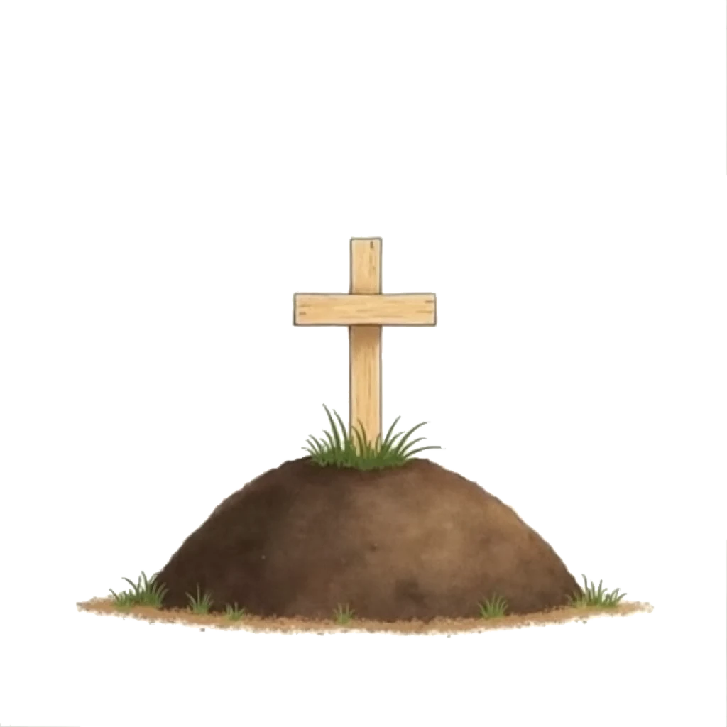 Picture story for the kanji 土, meaning soil