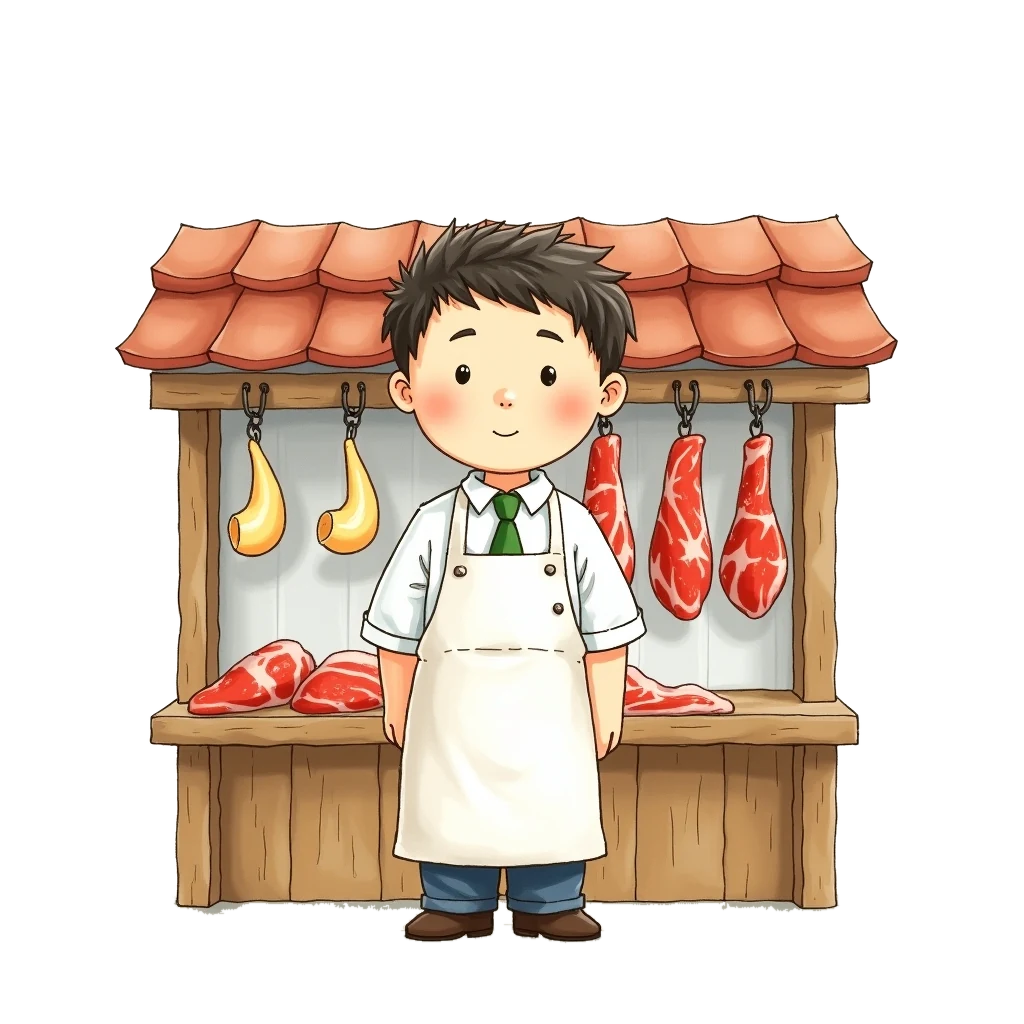 Picture story for the kanji 前, meaning in front