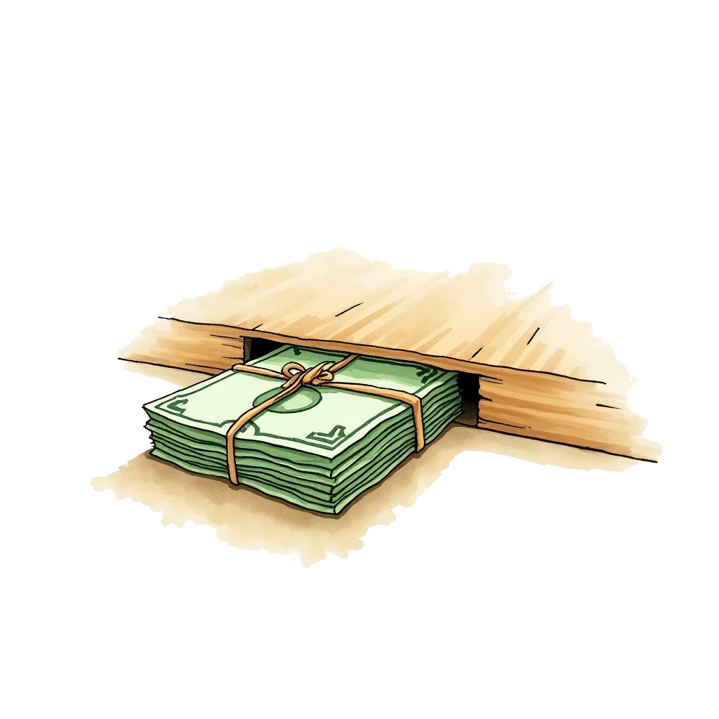 Picture story for the kanji 万, meaning ten thousand